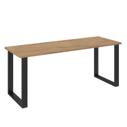 Stół masywny na metalowych nogach Imperial 185x67 dąb lancelot