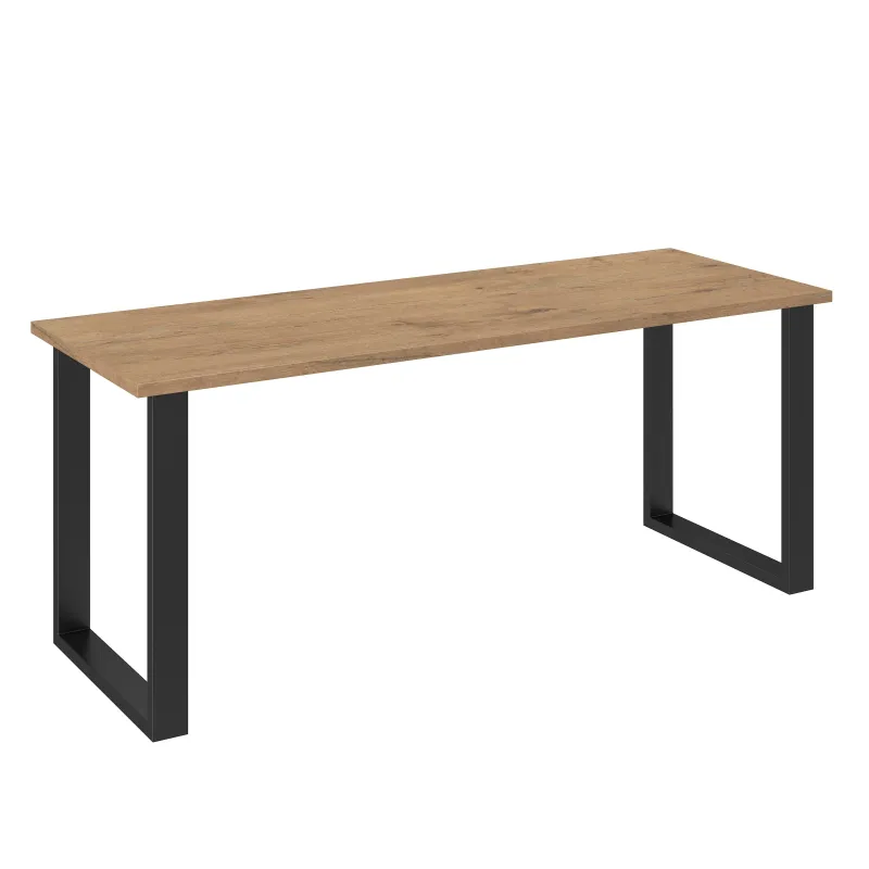 Stół masywny na metalowych nogach Imperial 185x67 dąb lancelot