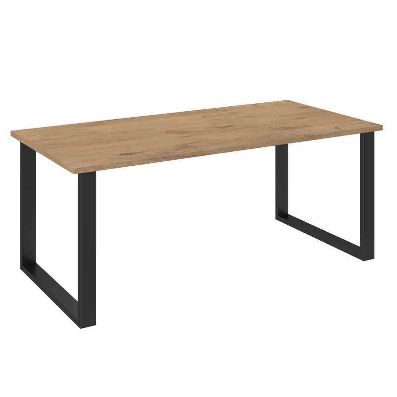 Stół masywny na metalowych nogach Imperial 185x90 dąb lancelot