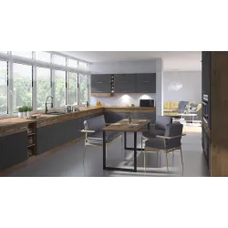 Stół masywny na metalowych nogach Imperial 185x90 dąb lancelot