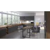 Stół masywny na metalowych nogach Imperial 185x90 dąb lancelot