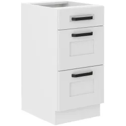 Szafka kuchenna dolna 40 cm LUNA 40D 3S BB WHWH mat