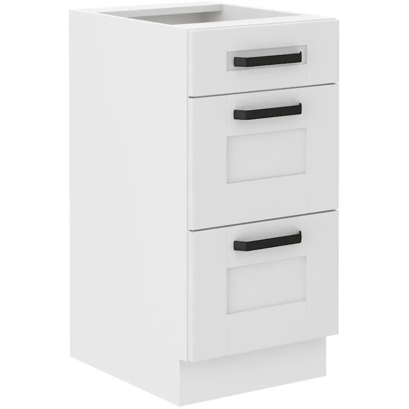 Szafka kuchenna dolna 40 cm LUNA 40D 3S BB WHWH mat