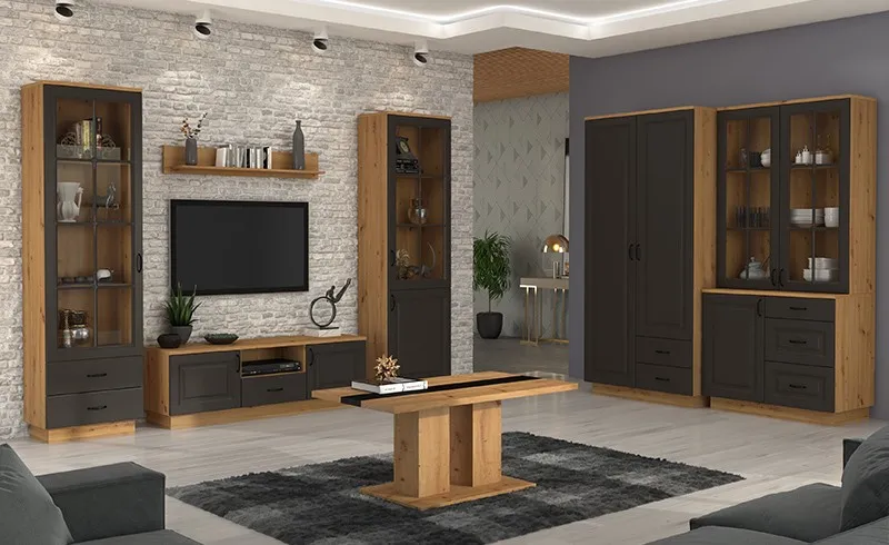 Flawia grafit - dąb artisan